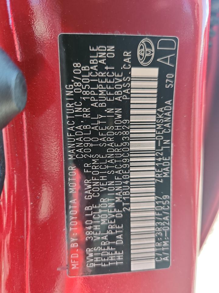 2009 TOYOTA COROLLA