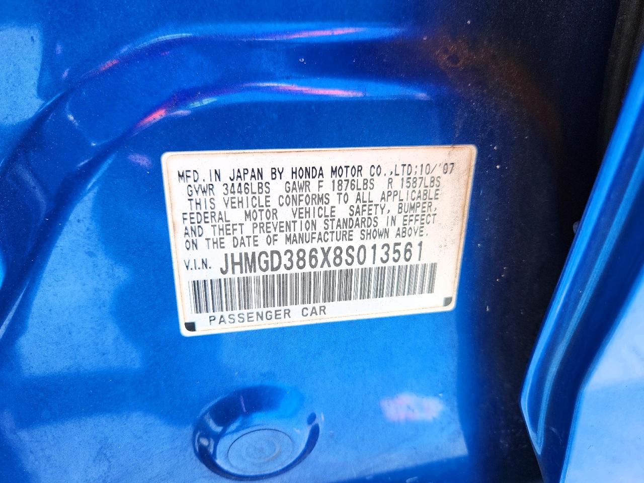 2008 HONDA FIT
