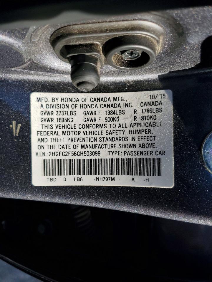 2016 HONDA CIVIC