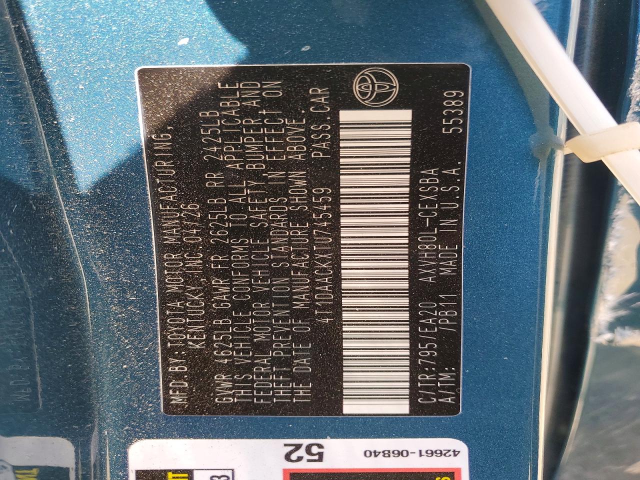 2026 TOYOTA CAMRY