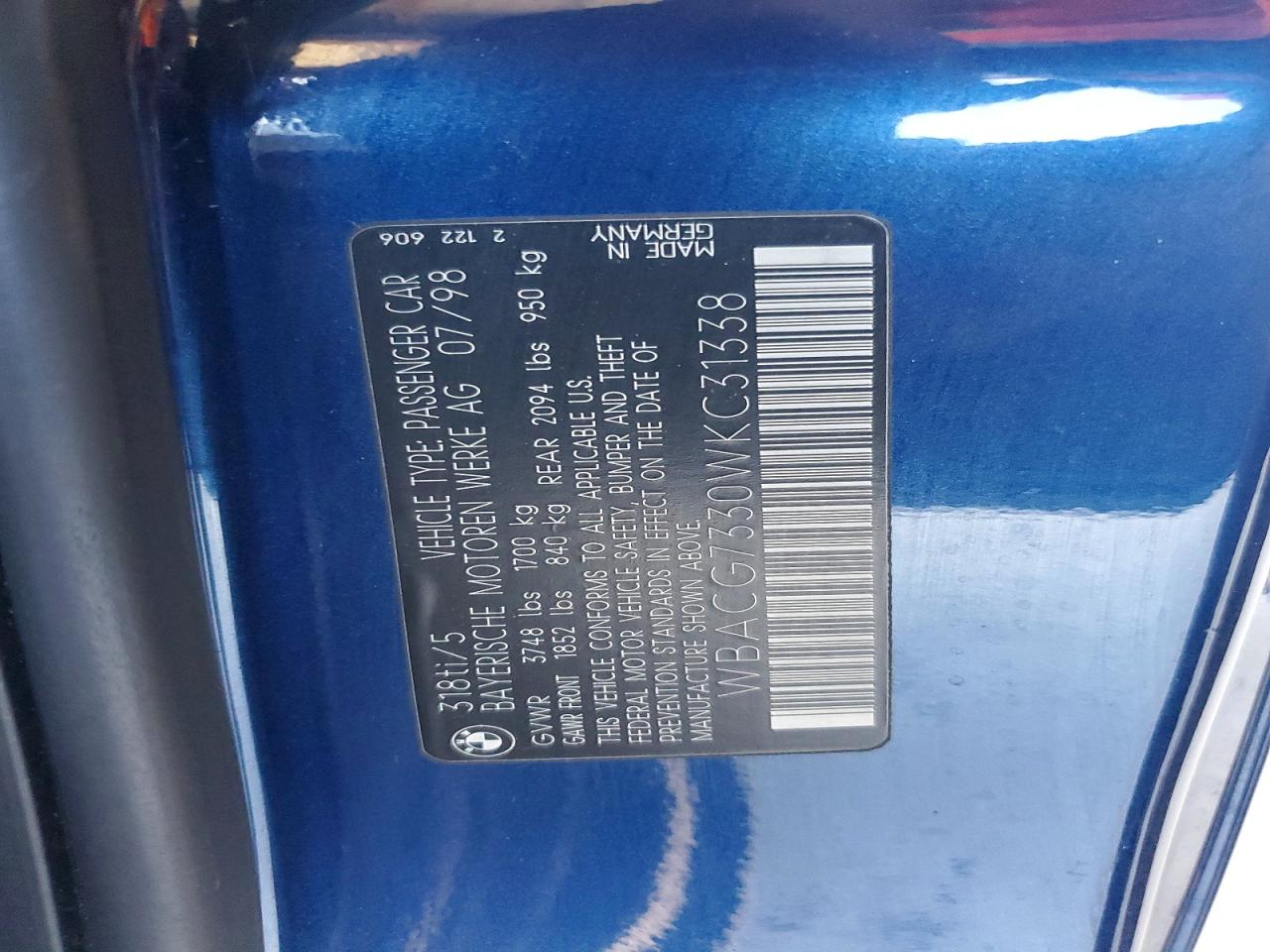 1998 BMW 3 SERIES