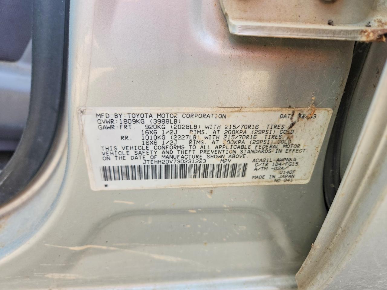 2003 TOYOTA RAV4