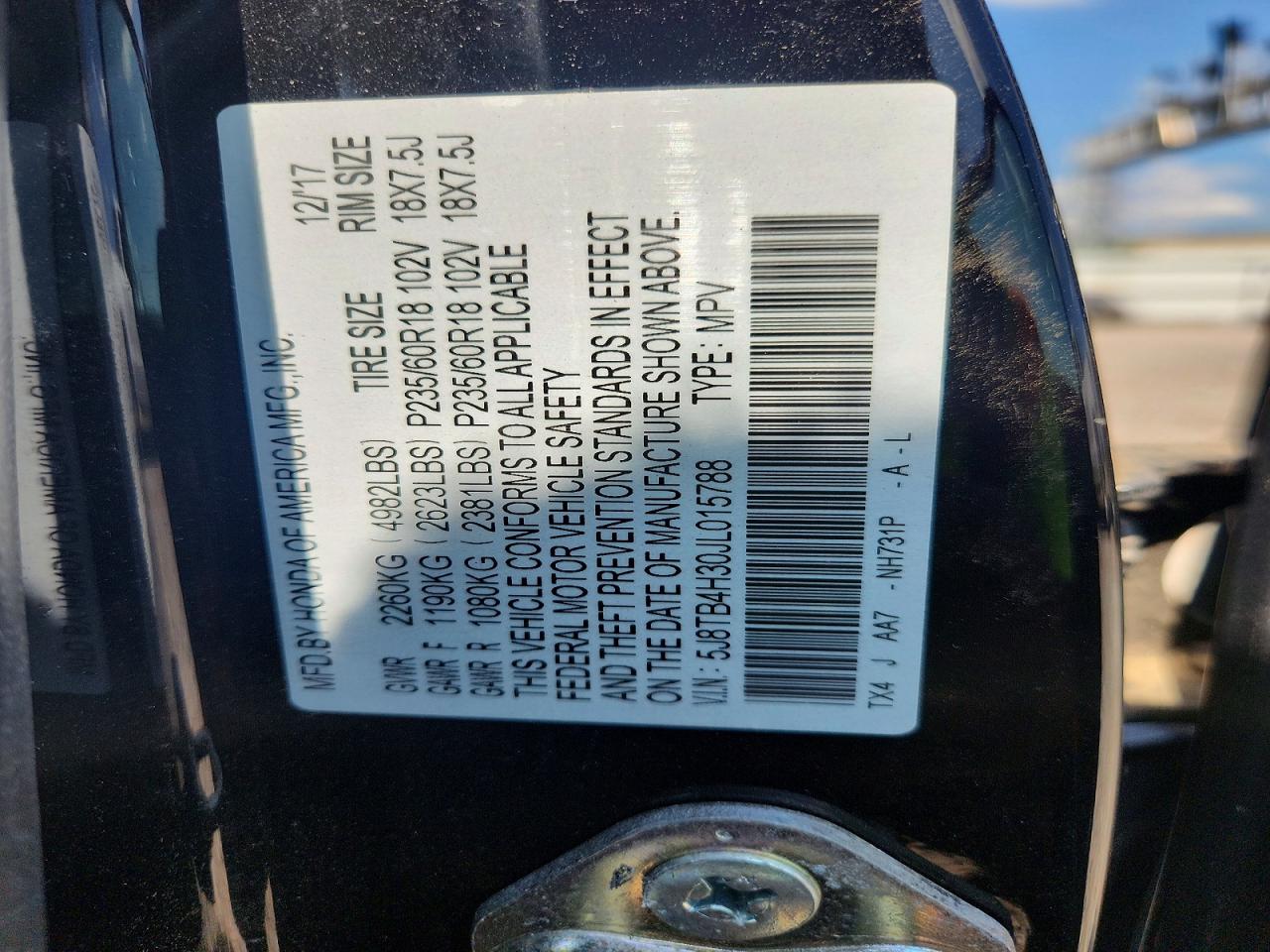 2018 ACURA RDX