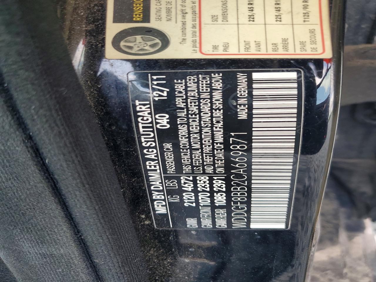 2012 MERCEDES-BENZ C-CLASS