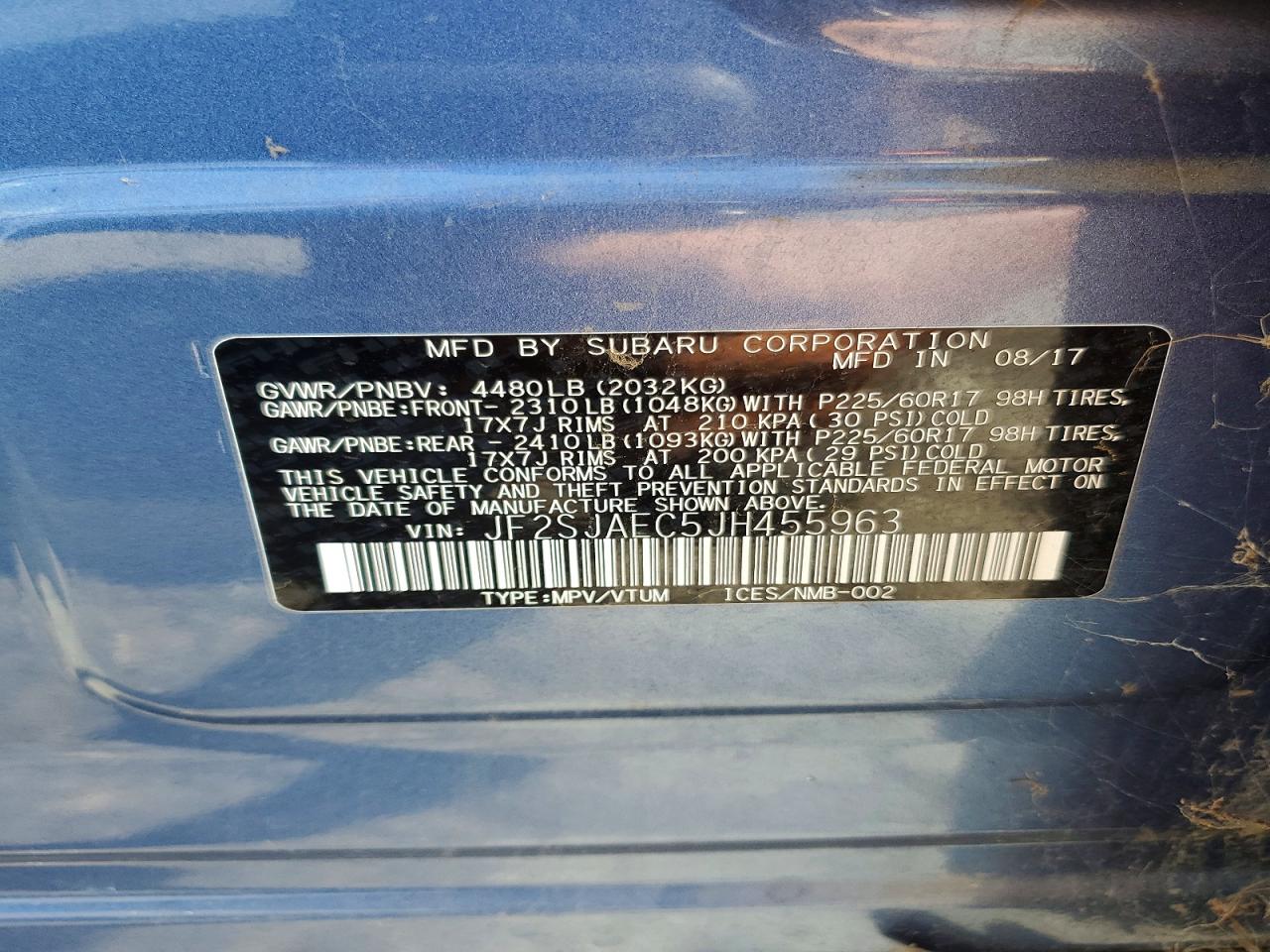 2018 SUBARU FORESTER