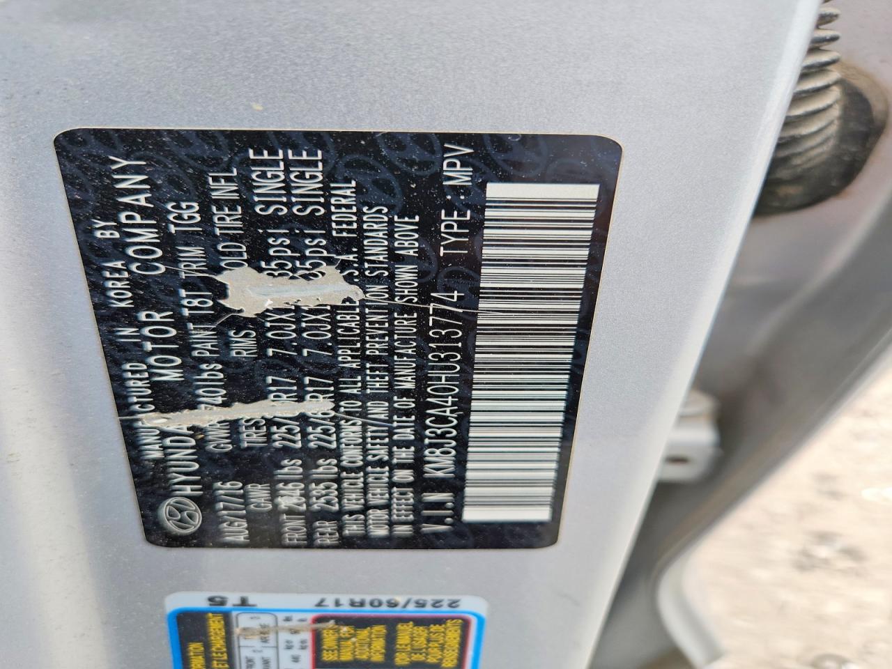 2017 HYUNDAI TUCSON