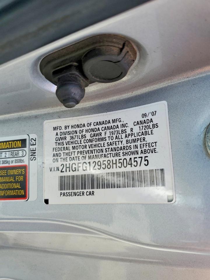 2008 HONDA CIVIC DX 2