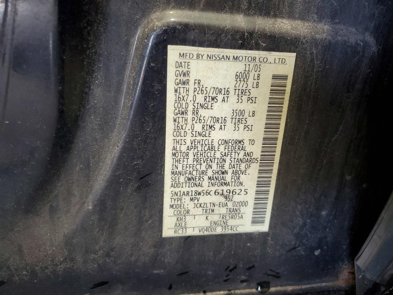 2006 NISSAN PATHFINDER