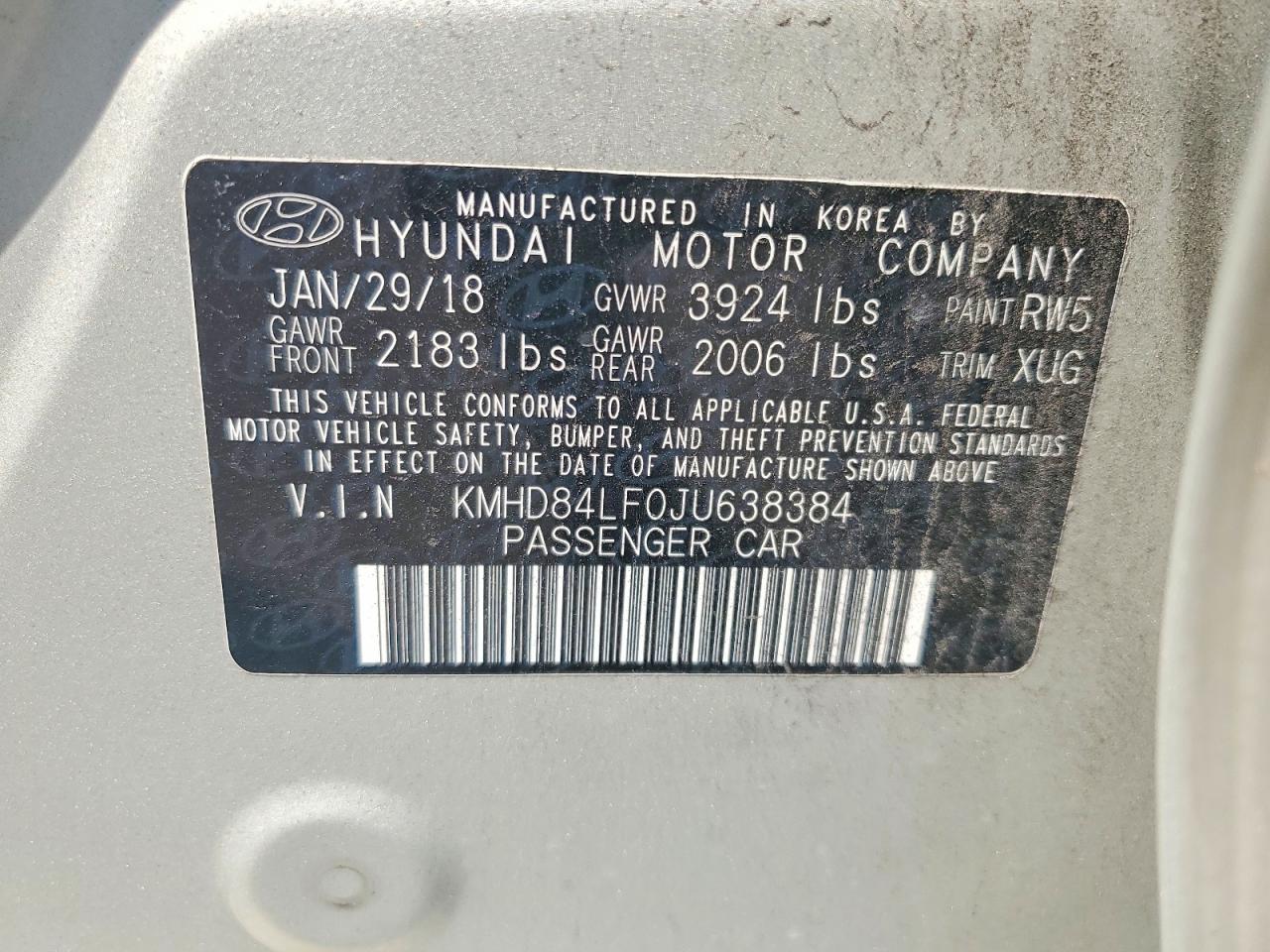 2018 HYUNDAI ELANTRA