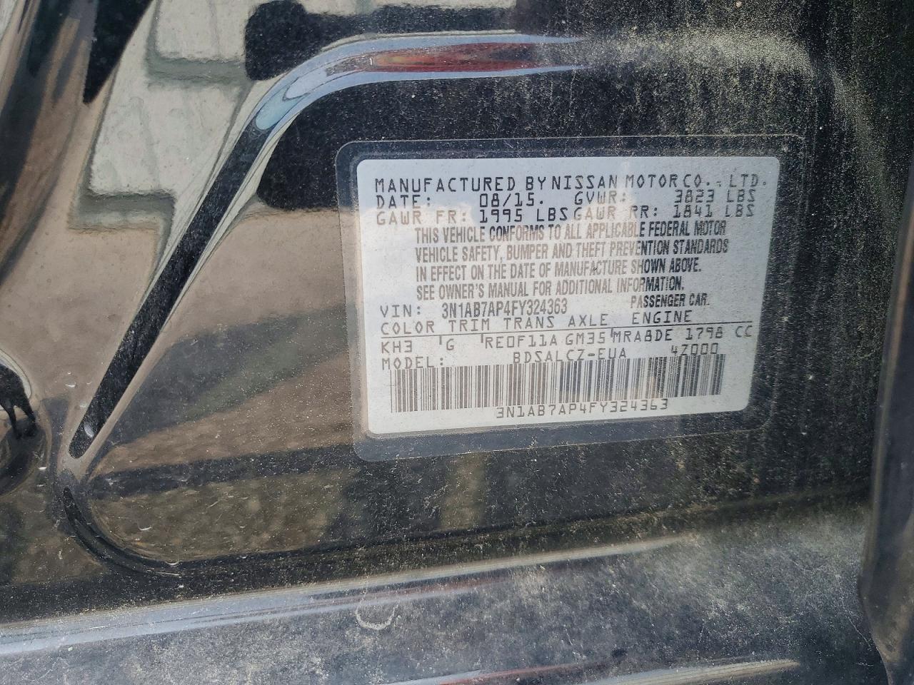 2015 NISSAN SENTRA