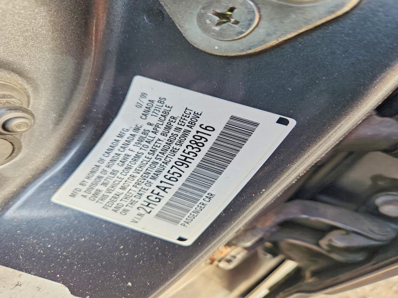 2009 HONDA CIVIC