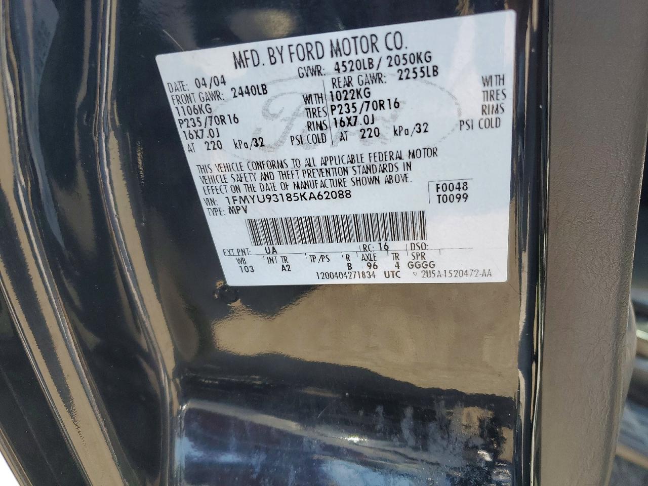 2005 FORD ESCAPE