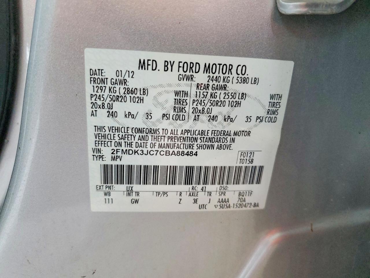 2012 FORD EDGE