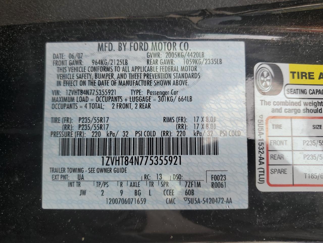 2007 FORD ALL Models