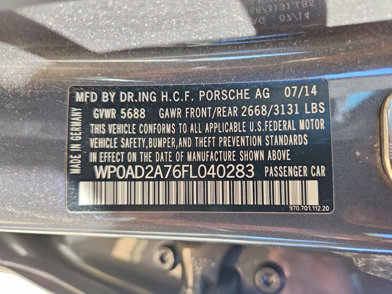 2015 PORSCHE PANAMERA