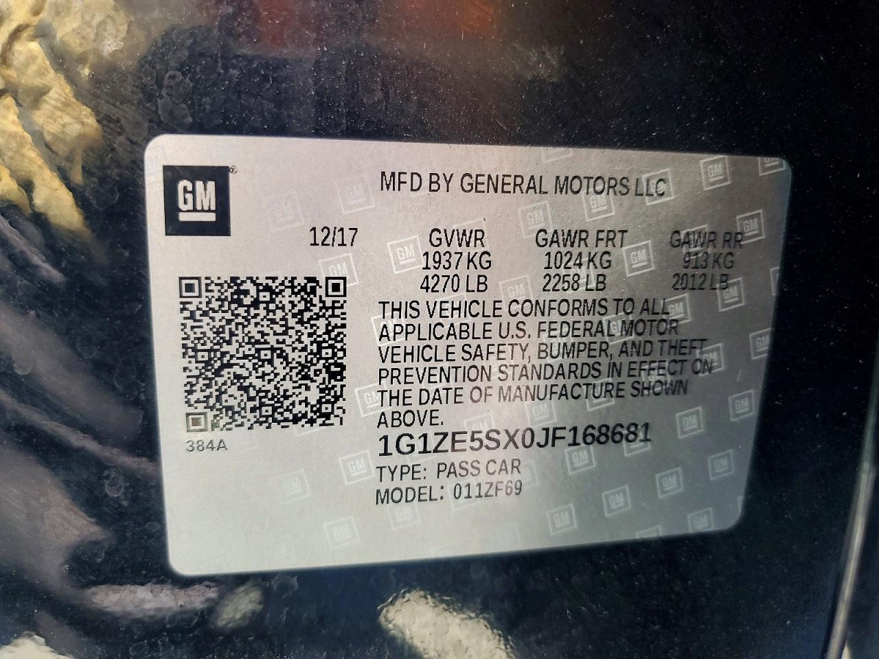 2018 CHEVROLET MALIBU