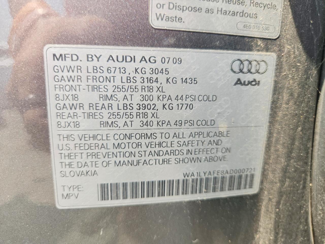 2010 AUDI Q7
