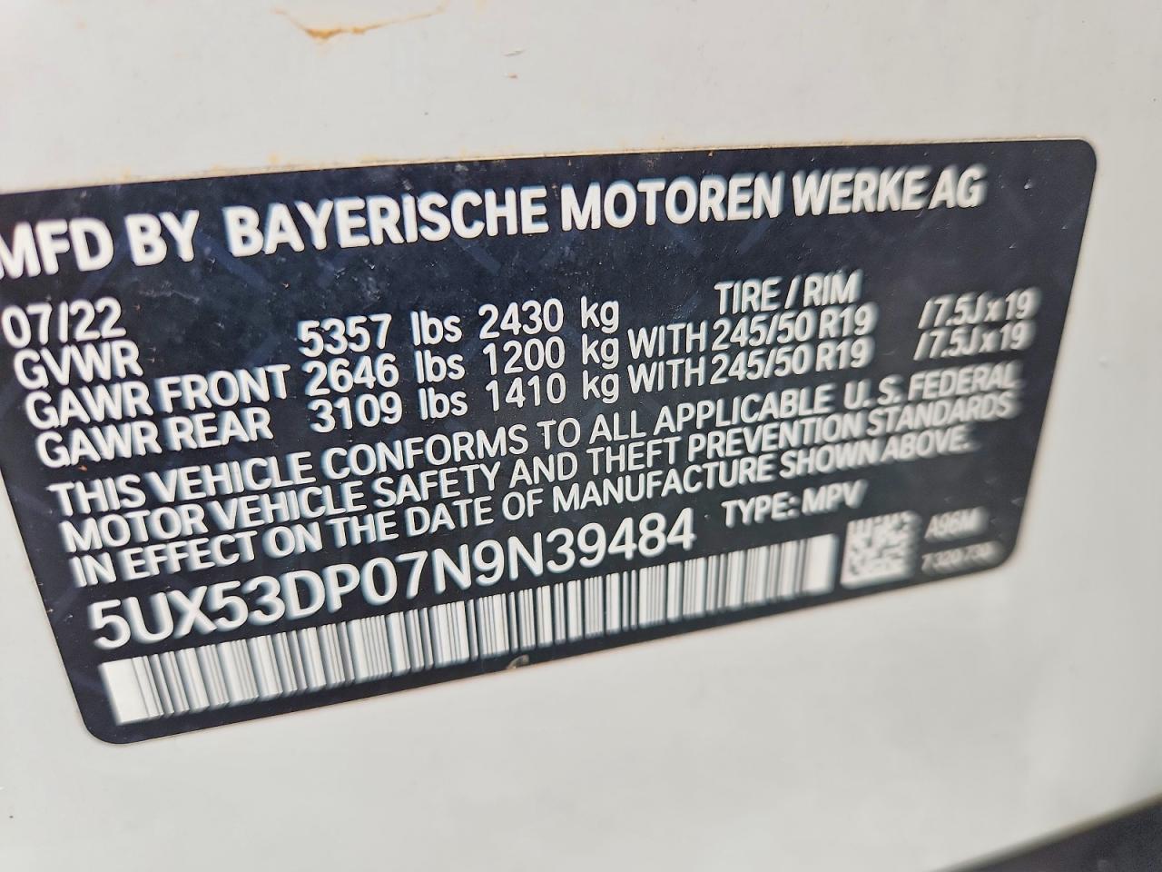 2022 BMW X3