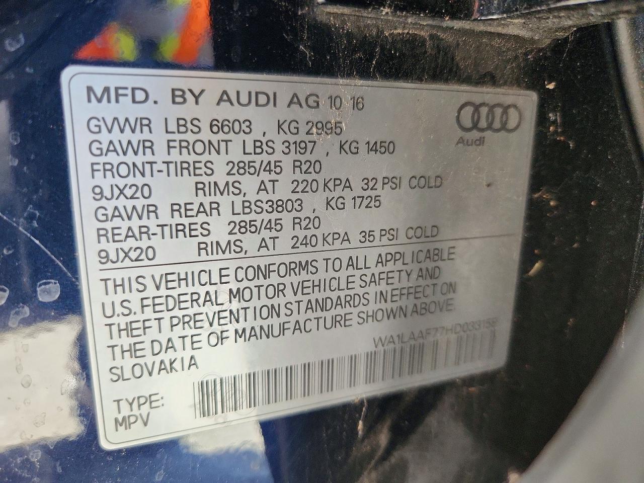 2017 AUDI Q7
