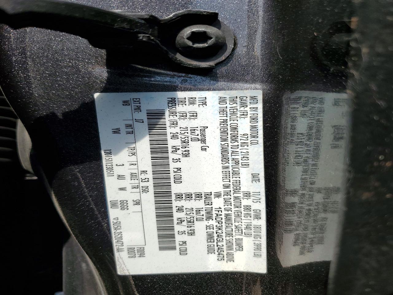 2016 FORD FOCUS
