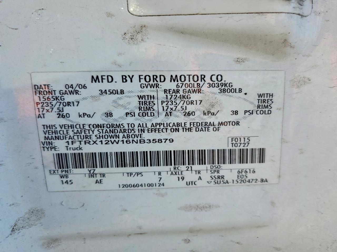 2006 FORD F150