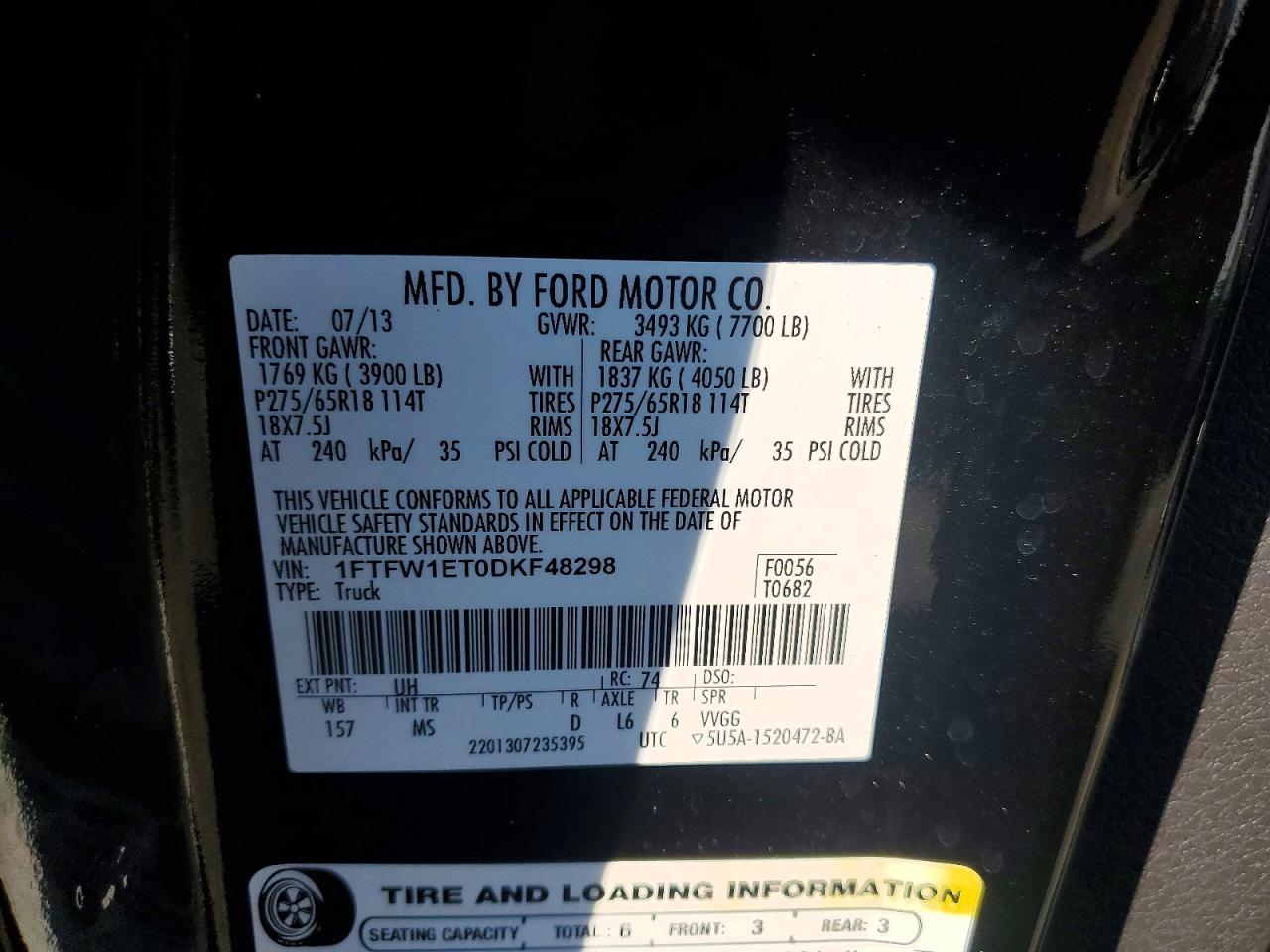2013 FORD F150
