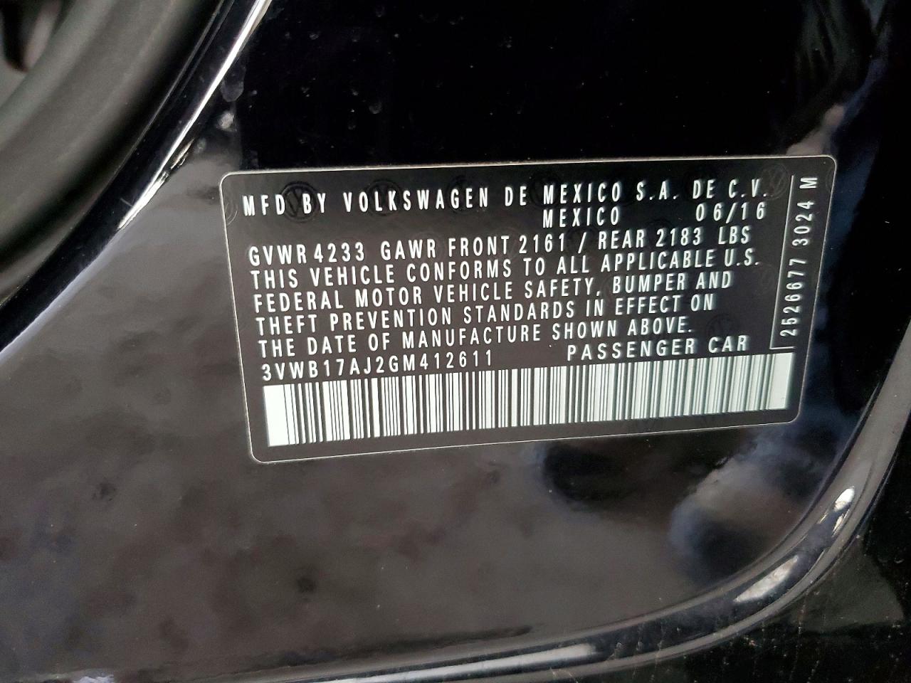 2016 VOLKSWAGEN JETTA