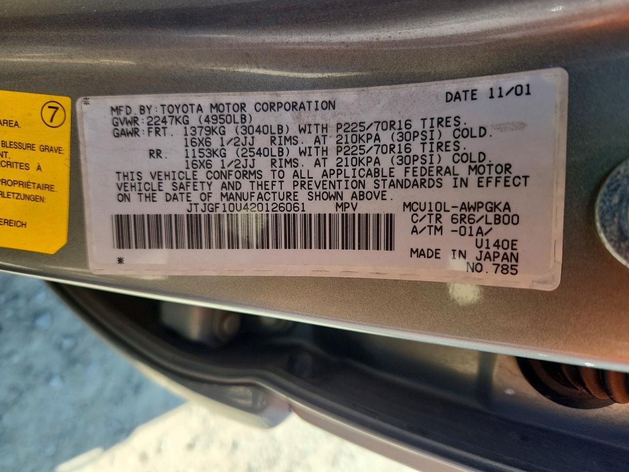 2002 LEXUS RX300