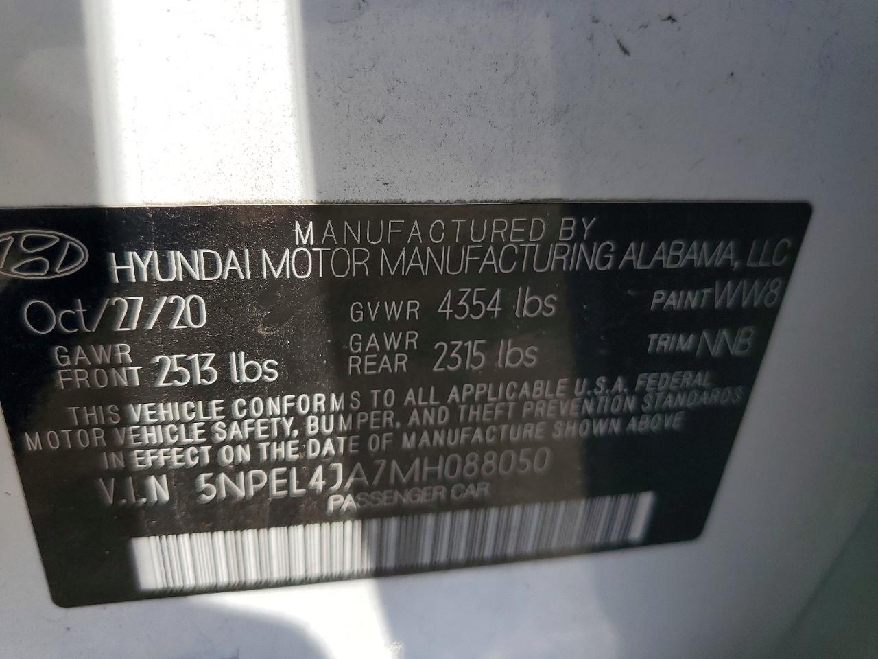 2021 HYUNDAI SONATA