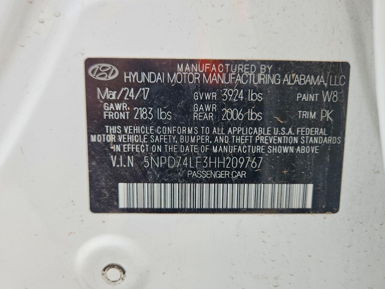 2017 HYUNDAI ELANTRA