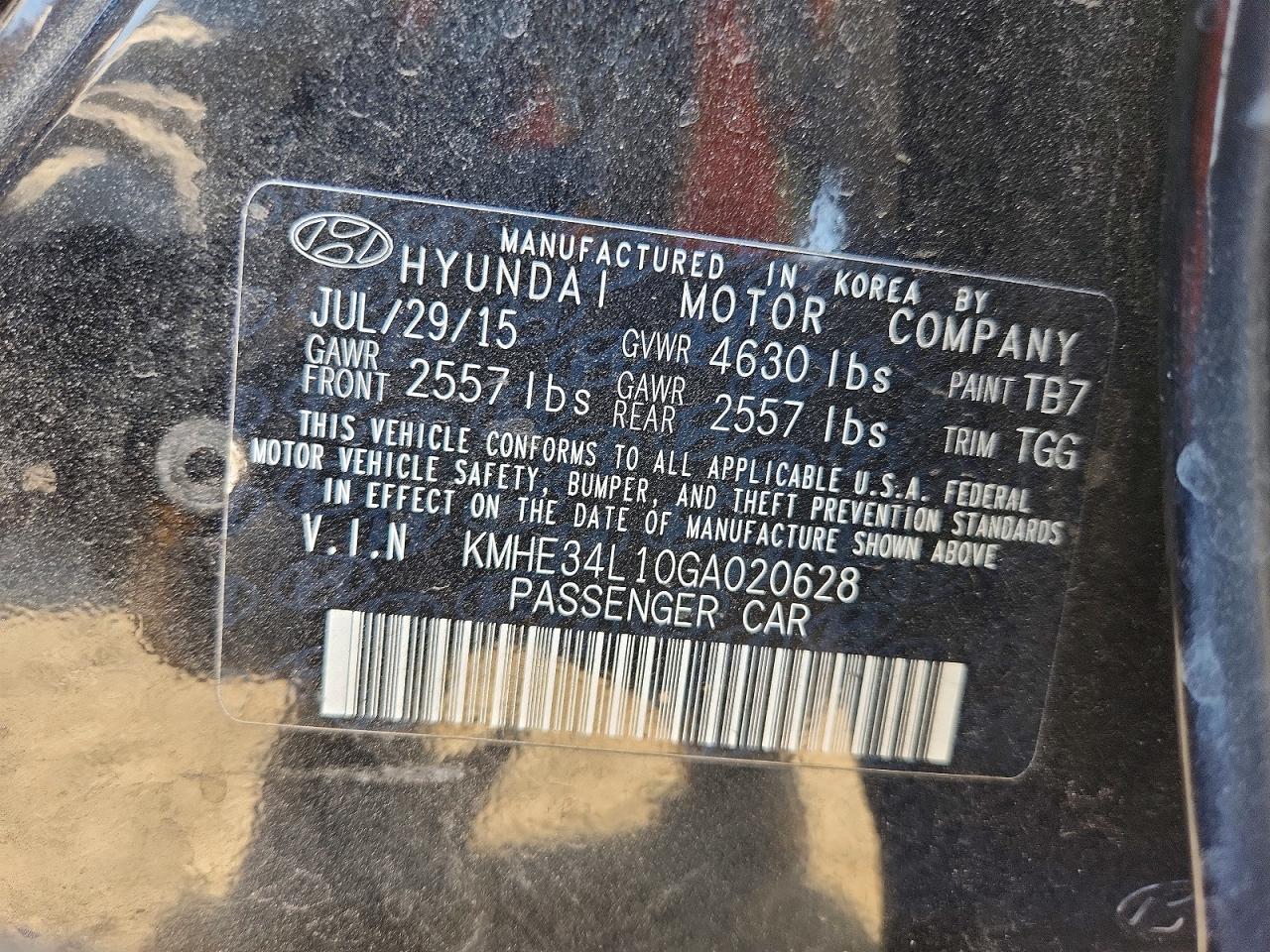 2016 HYUNDAI SONATA