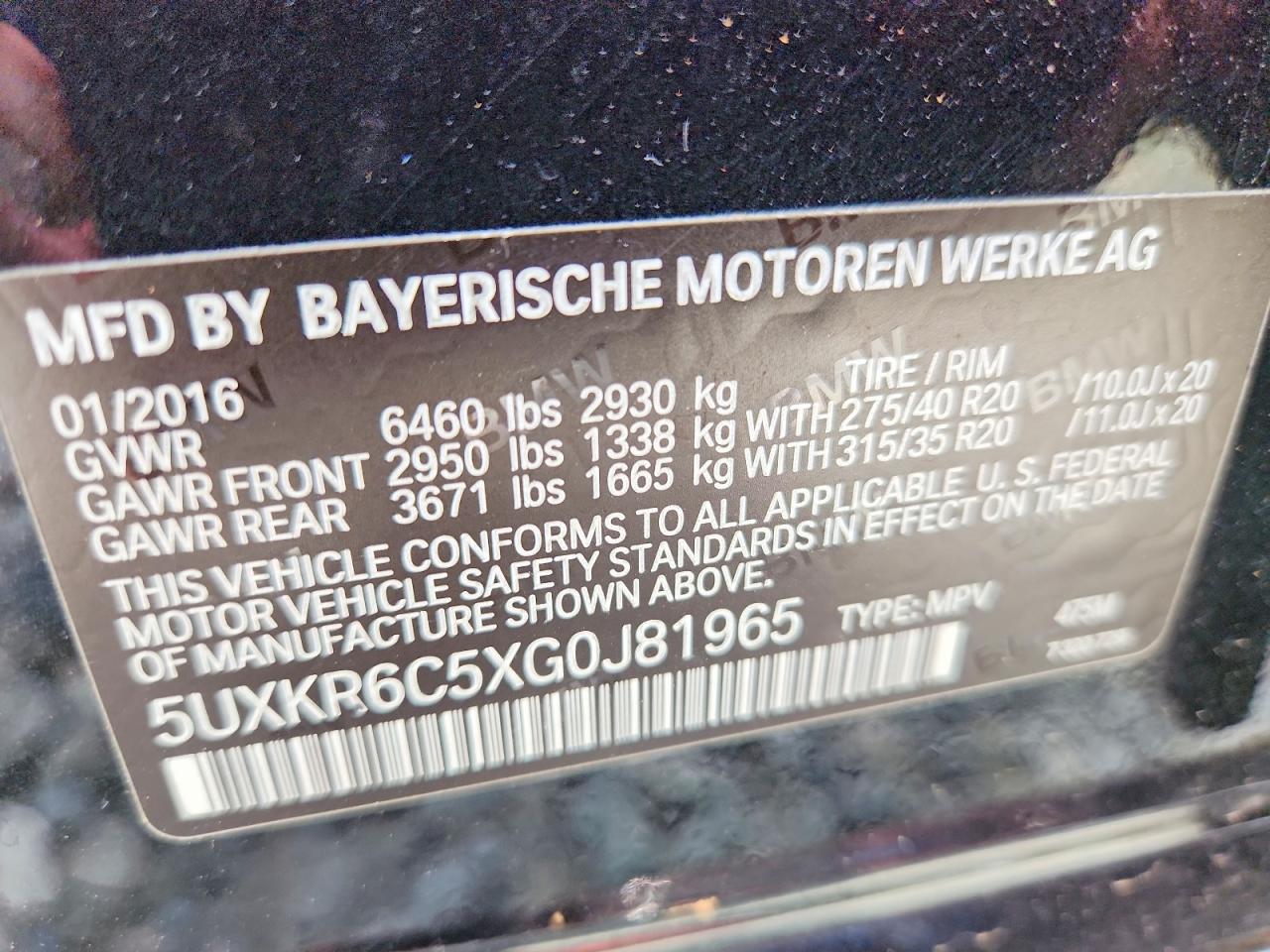 2016 BMW X5