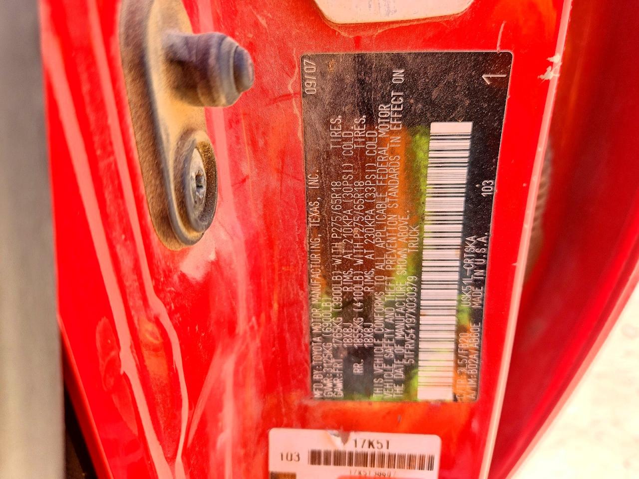 2007 TOYOTA TUNDRA