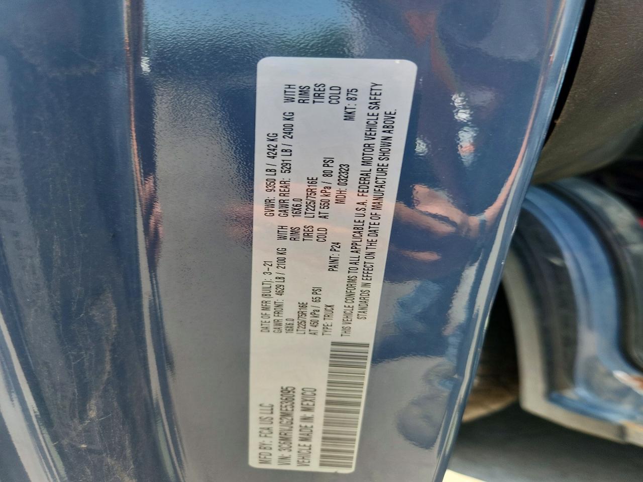 2021 RAM PROMASTER