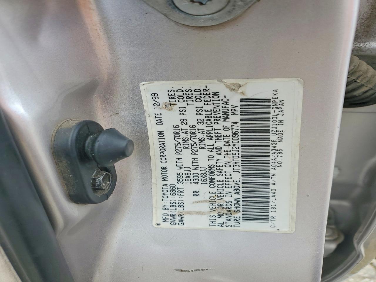 2000 TOYOTA LAND CRUIS