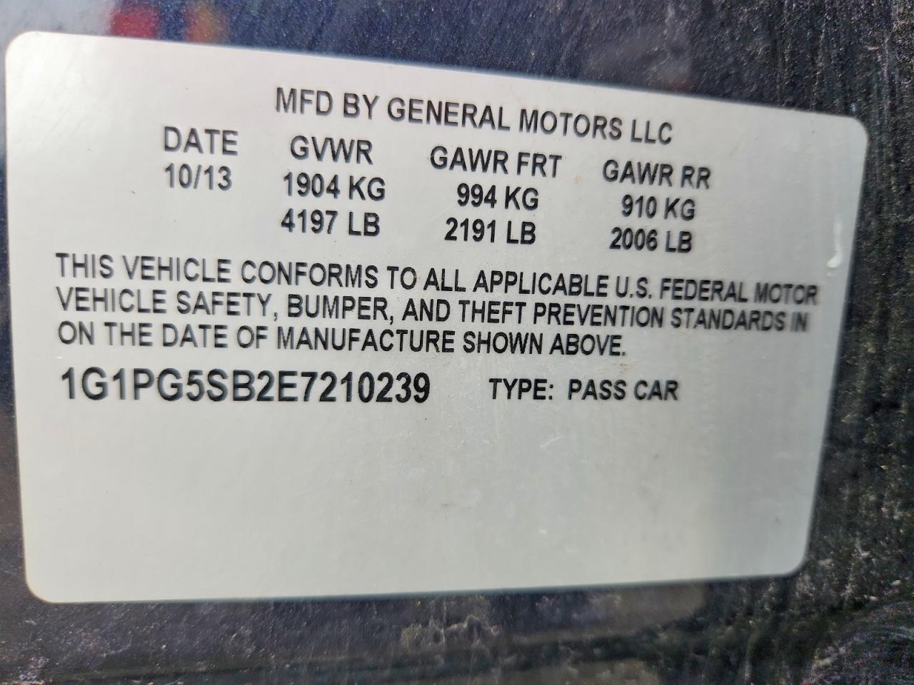 2014 CHEVROLET CRUZE