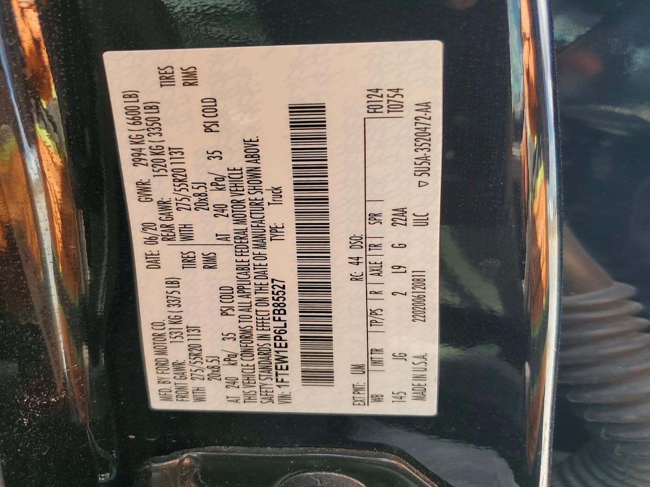 2020 FORD F150