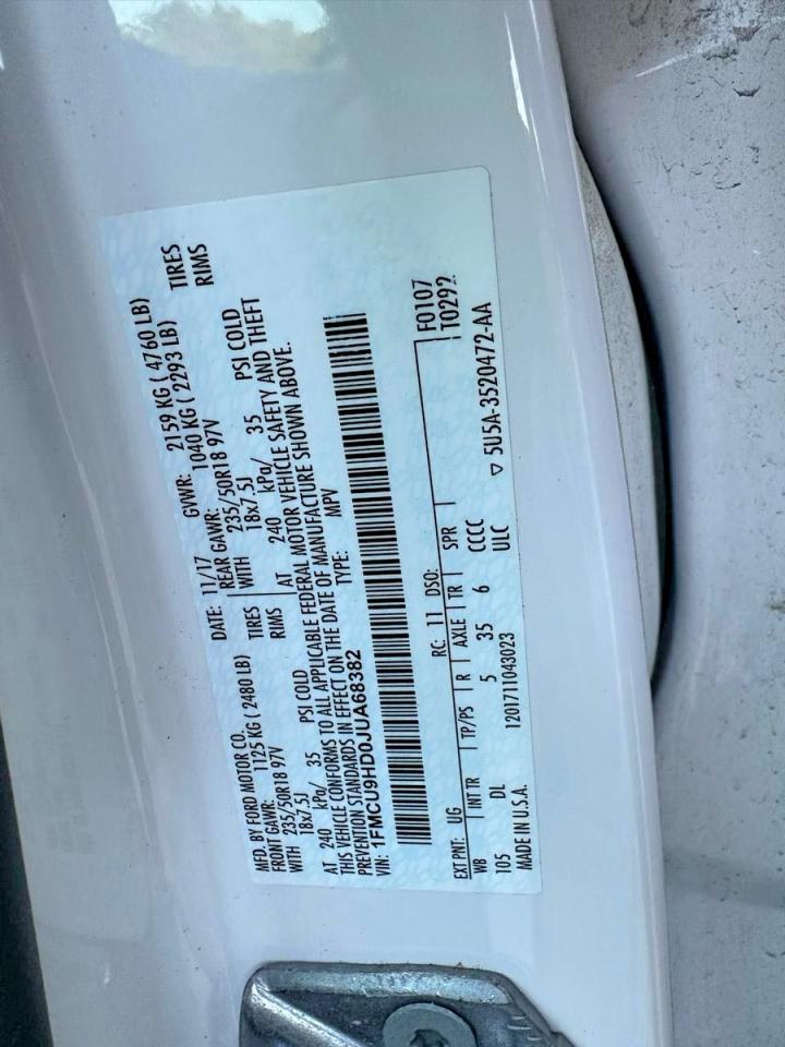 2018 FORD ESCAPE