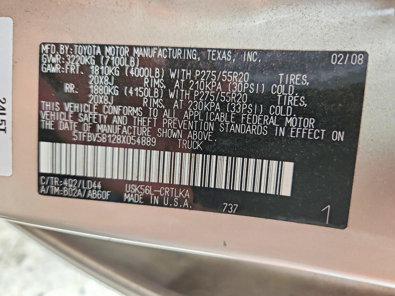 2008 TOYOTA TUNDRA