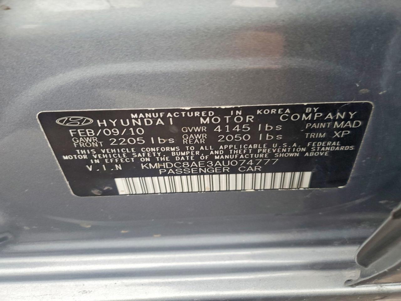 2010 HYUNDAI ELANTRA