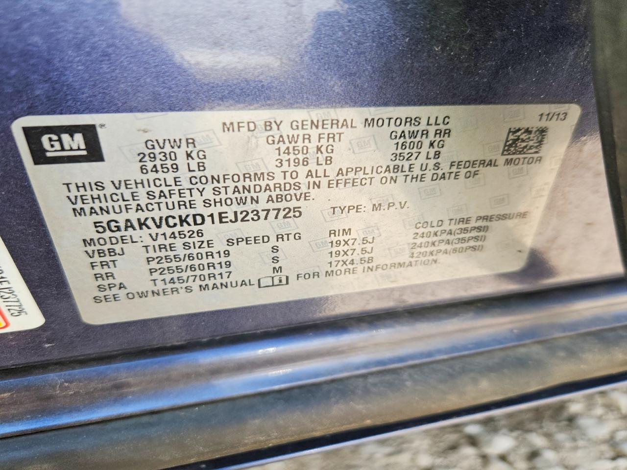 2014 BUICK ENCLAVE