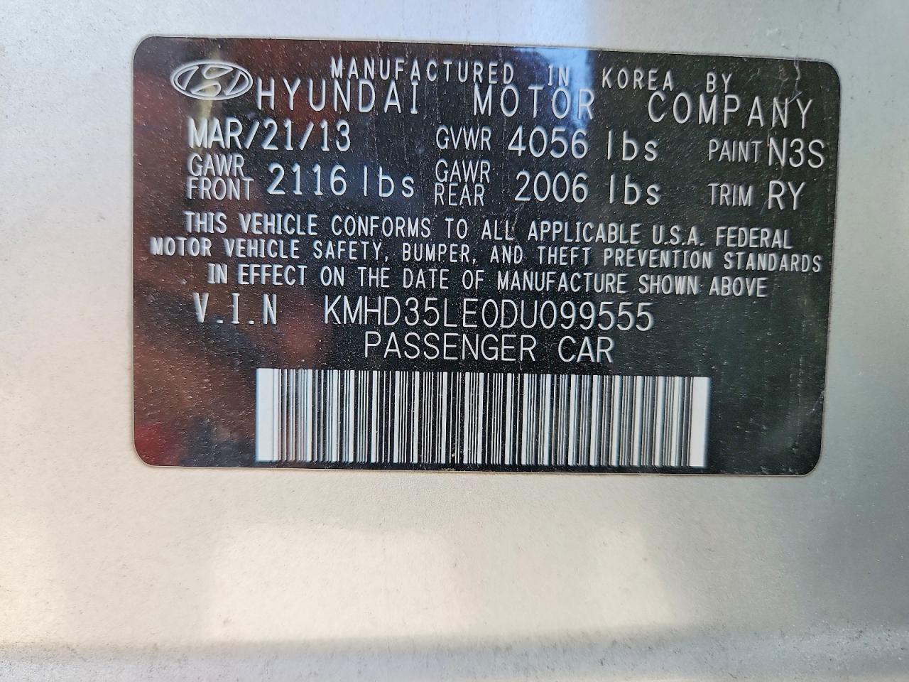 2013 HYUNDAI ELANTRA