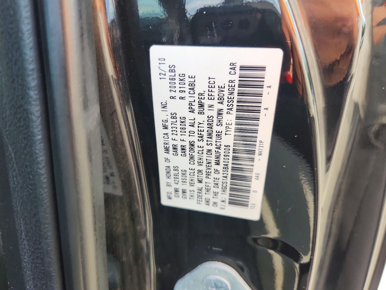 2011 HONDA ACCORD