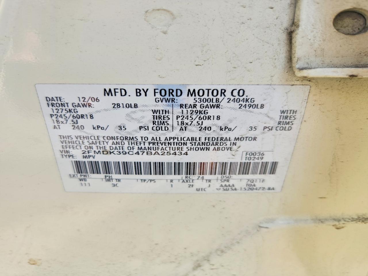 2007 FORD EDGE
