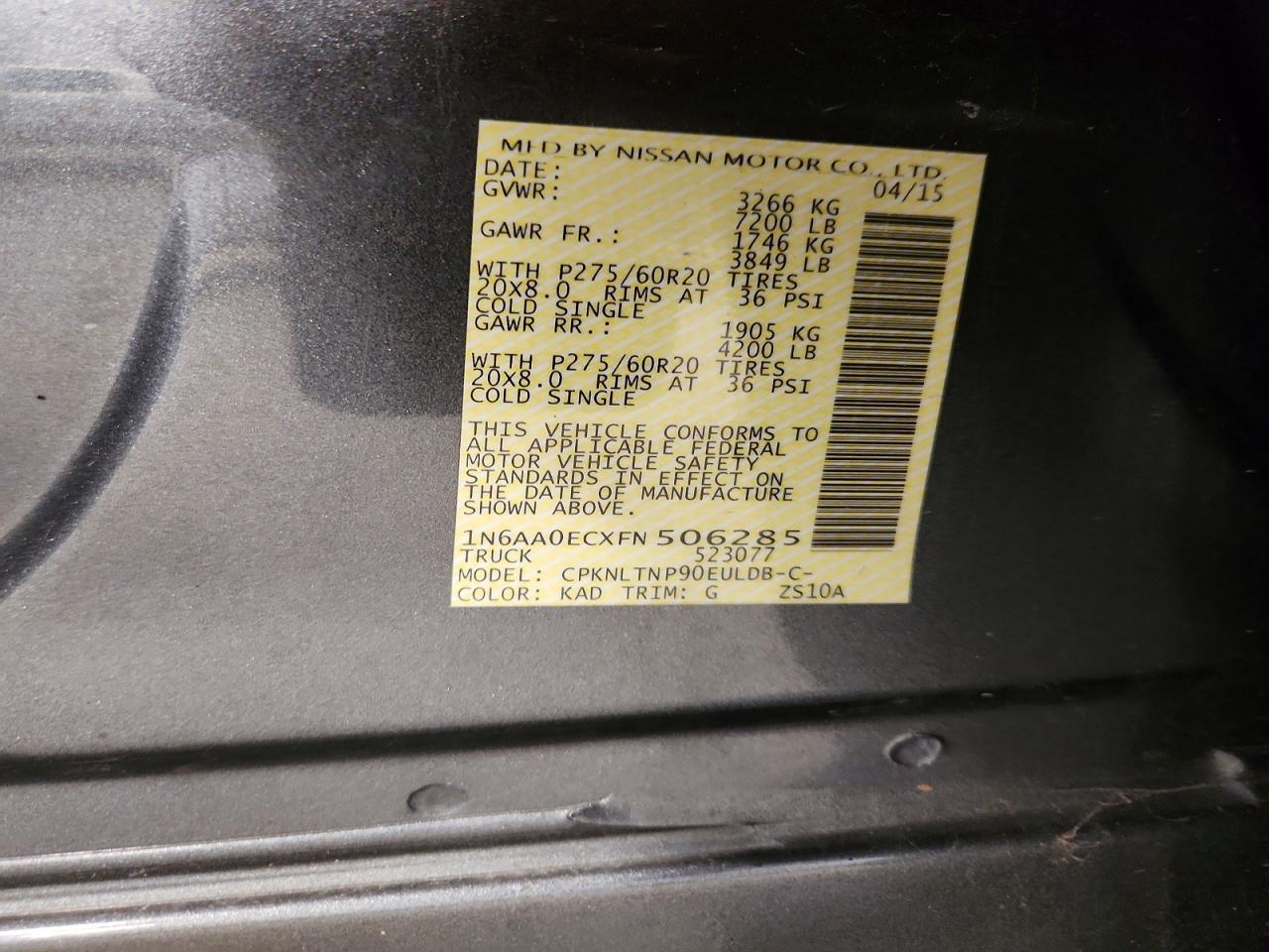 2015 NISSAN TITAN