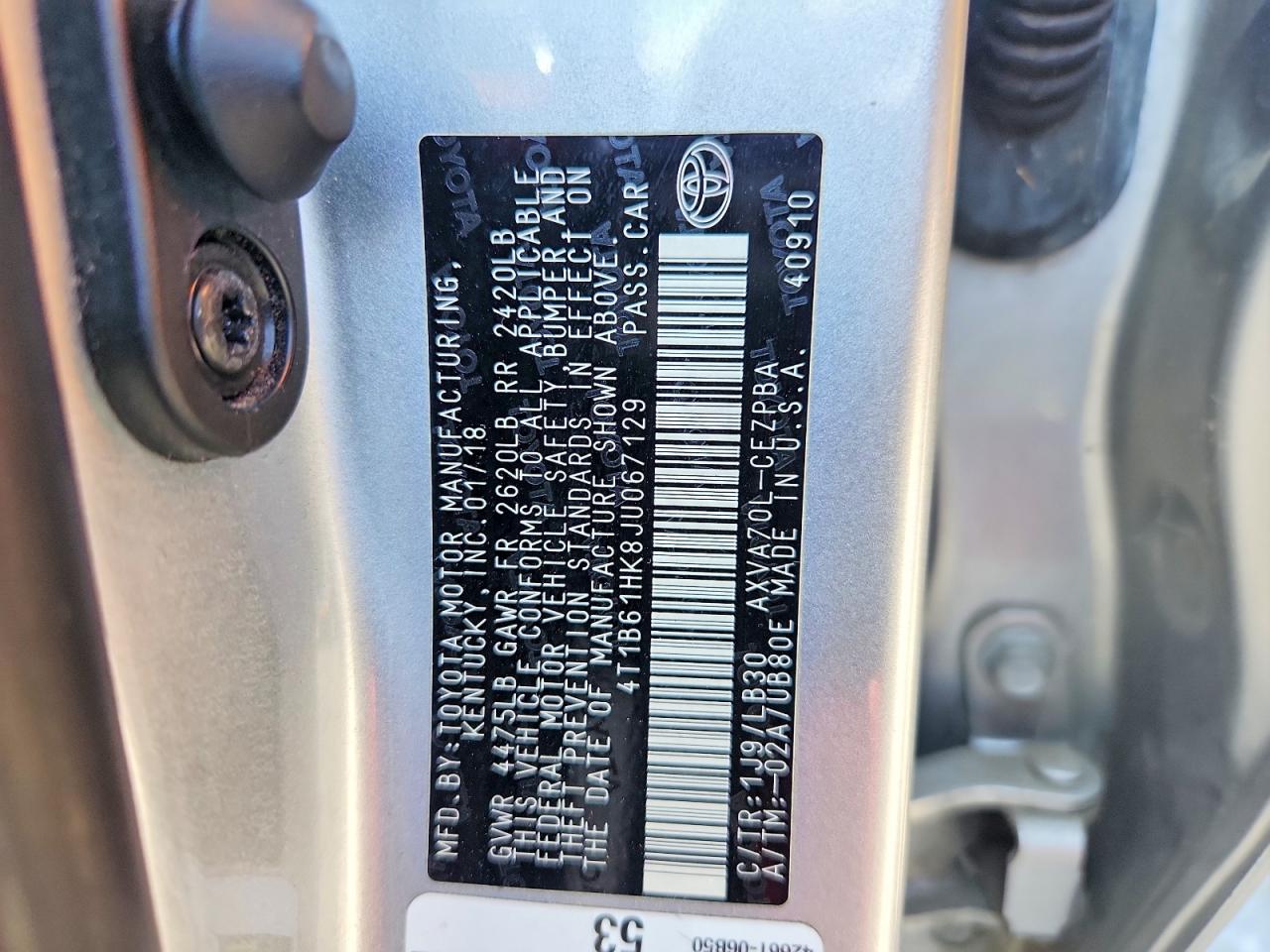 2018 TOYOTA CAMRY