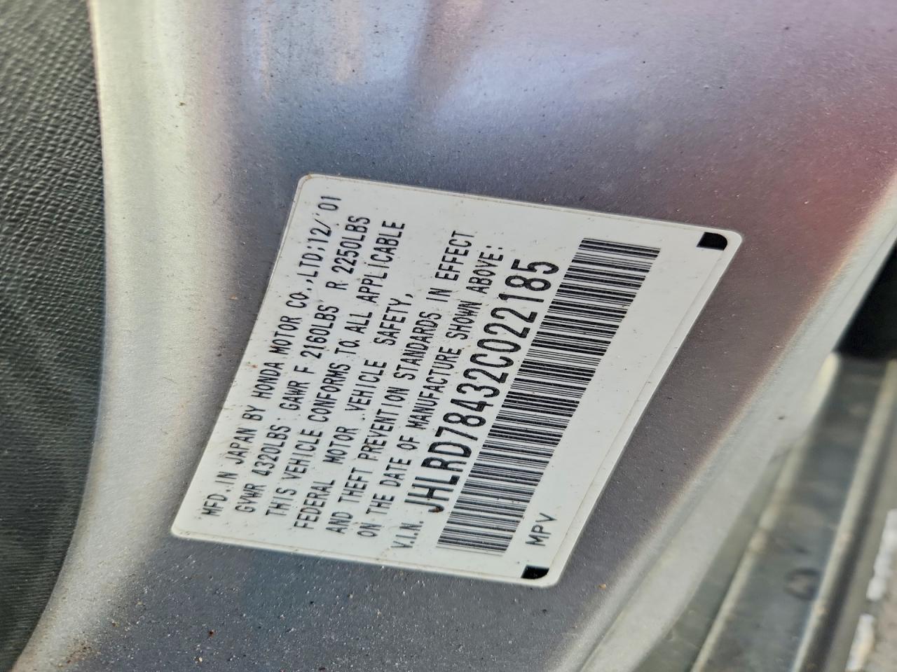2002 HONDA CRV