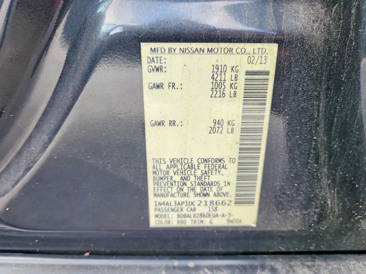 2013 NISSAN ALTIMA