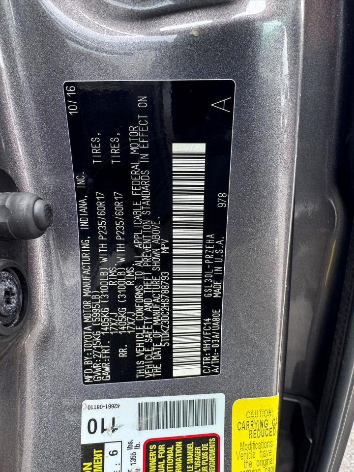 2017 TOYOTA SIENNA