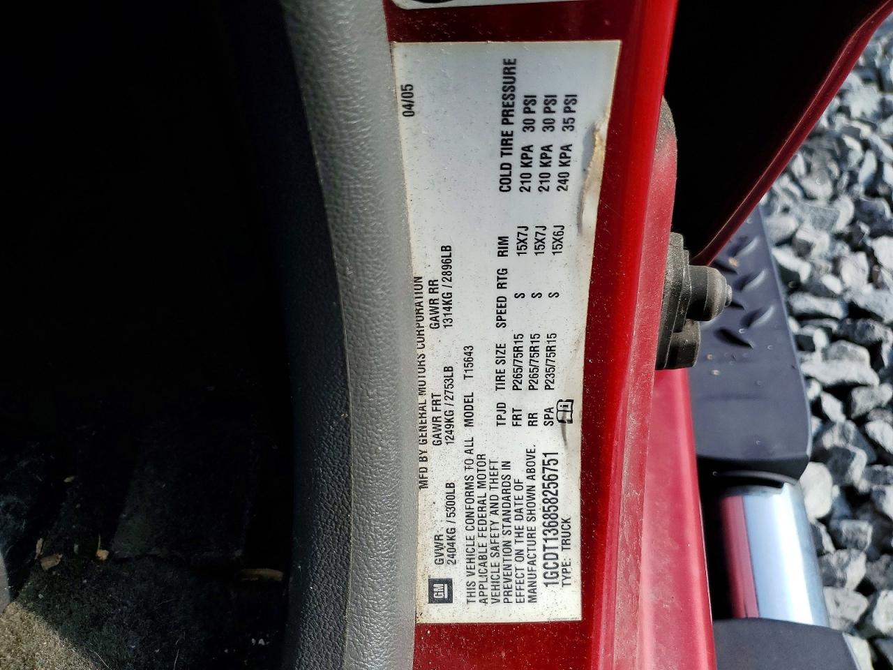 2005 CHEVROLET COLORADO